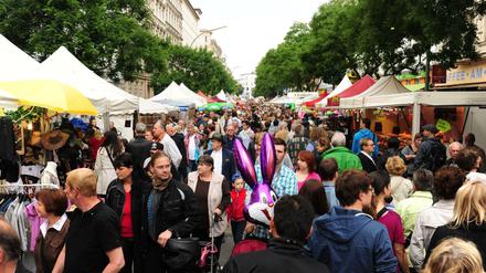 Immer was los. Das Bergmannstraßenfest zieht jedes Jahr tausende Besucher nach Kreuzberg. 