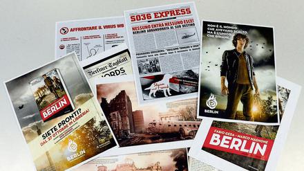 Schrecken ohne Ende. Werbematerial des Mailänder Verlag Mondadori für seine Jugendbuch-Reihe „Berlin – A New World“, die jetzt auch auf Deutsch erscheint und als Filmstoff angeboten wird. 