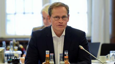 SPD-Landeschef Michael Müller sprach am Abend auf einem internen Mitgliederforum seiner Partei in Karlshorst.