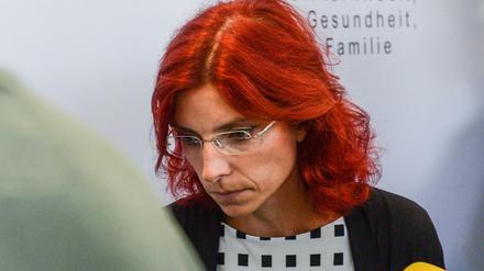 Die ehemalige brandenburgische Gesundheitsministerin, Diana Golze (Die Linke), nach ihrem Rücktritt.