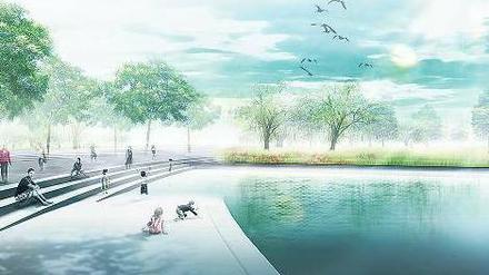 Mit allen Wassern. Die Bauarbeiten für das künstliche Gewässer auf der Tempelhofer Freiheit werden bald beginnen.  Ein Badesee soll laut Senat nicht entstehen. 