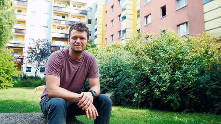 Nikita Fahrenholz, Gründer der Online-Plattform Lieferheld in seiner alte Heimat Hellersdorf.