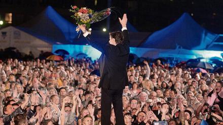 Danke für die Blumen. Für Udo Jürgens war der Auftritt 2005 der Höhepunkt seiner Tournee.