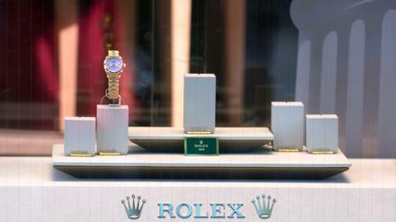 Das Geschäft für Luxus-Uhren am Kurfürstendamm in Berlin - nach dem Raub.