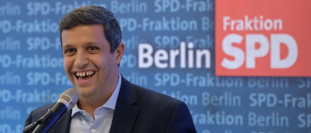 Raed Saleh während der Klausurtagung der SPD-Fraktion des Berliner Abgeordnetenhauses in Erfurt.