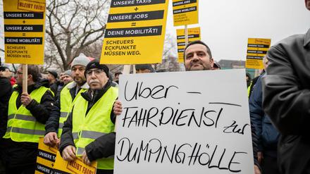 Tausende Taxifahrer werden am Mittwoch gegen eine Liberalisierung des Fahrdienstmarktes protestieren. erwartet. 