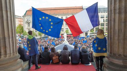 Die französische Präsidentschaftswahl ist bei "Pulse of Europe" ein wichtiges Thema. 