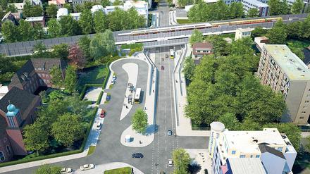 Durch die Ingenieurgemeinschaft Dresdner Bahn ist eine neue Straßenüberführung mit entsprechendem Brückenbauwerk geplant.