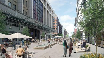 Verkehrssenatorin Bettina Jarasch möchte aus der Friedrichstraße noch einen Gang rausnehmen – und plant eine reine Fußgängerzone.