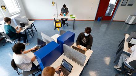 In der Klax-Gemeinschaftsschule in Pankow gehören Computer ganz selbstverständlich zum Unterricht.