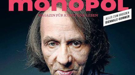 Coverboy  des aktuellen Heftes ist der Schriftsteller Michel Houellebecq, der sich als Künstler versucht. Die verkaufte Auflage von „Monopol“ beträgt rund 45 000 Exemplare.