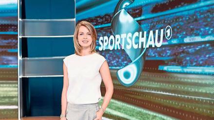 Free-TV wirkt. Die meisten Deutschen gucken Sport im Fernsehen. Jessy Wellmer moderiert die „Sportschau“ am Samstag.