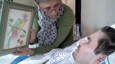 Vincent Lambert und seine Mutter im Krankenhaus (Archivbild). 