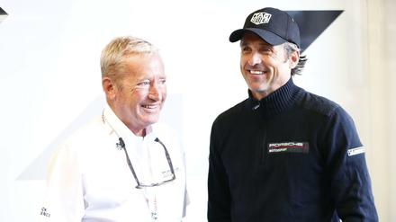 Hurley Haywood (links) und Patrick Dempsay zusammen in Le Mans.   
