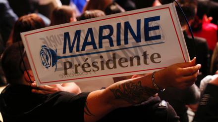Anhänger von Marine Le Pen im Präsidentschaftswahlkampf 2017.