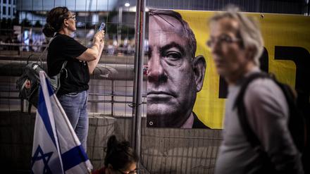 Protest gegen Netanjahu in Tel Aviv.