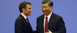Der französische Präsident Emmanuel Macron und Chinas Präsident Xi Jinping.