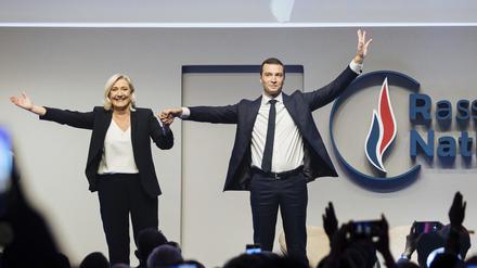 Marine Le Pen mit Jordan Bardella.