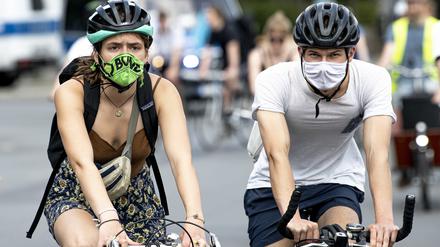 Maske auf - auch im Radverkehr.