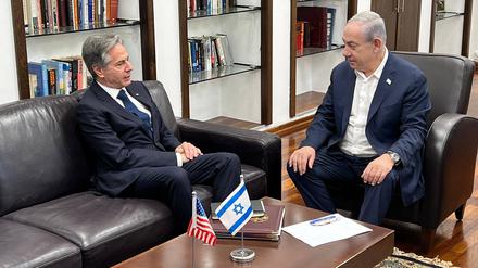 US-Außenminister Antony Blinken besucht Israel zum dritten Mal seit dem Angriff der Hamas am 07. Oktober. 