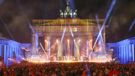 Vor dem Brandenburger Tor fand die ZDF-Silvester-Show statt. 