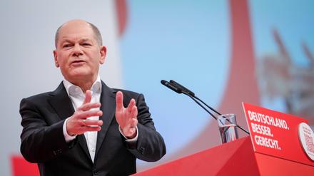 Der deutsche Kanzler: Olaf Scholz (SPD). 