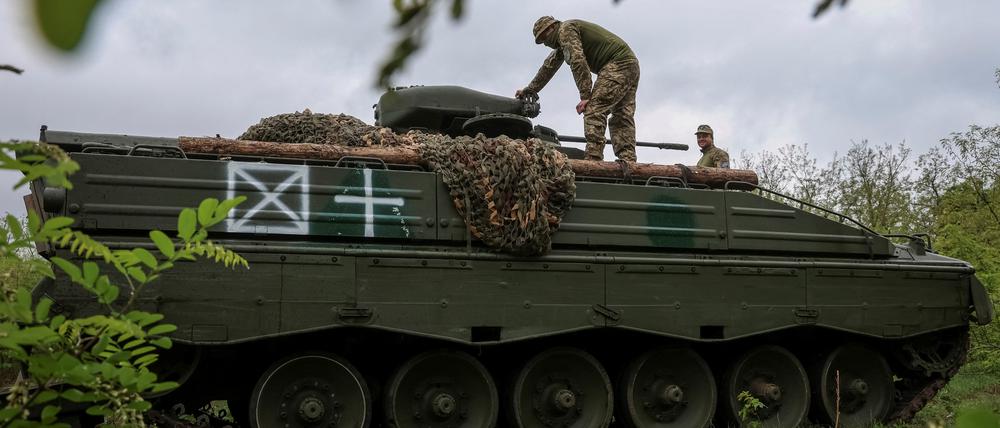 Schützenpanzer vom Typ Marder sind bereits im Einsatz für die ukrainischen Armee, wie hier in Donezk.