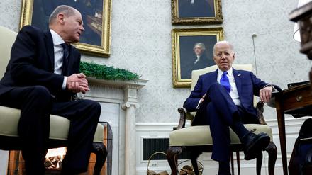 US-Präsident Joe Biden im Oval Office mit Bundeskanzler Olaf Scholz