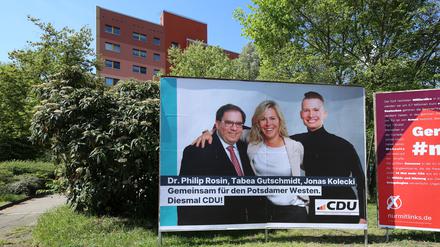 Wahlplakat der Potsdamer CDU zur Kommunalwahl. 