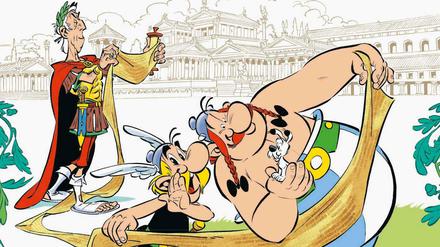 So sieht's aus: Das Cover des neuen Asterix-Bandes wurde am 12. Oktober vorgestellt - über den Inhalt besteht noch weitgehend Stillschweigen.