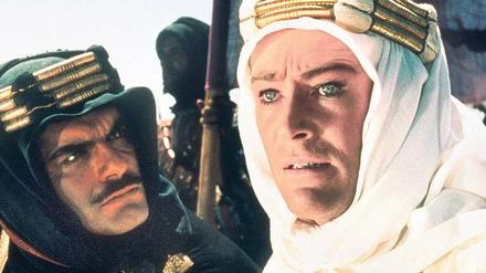 Aufrührer im Beduinengewand. Peter O’Toole (r.) mit Omar Sharif in „Lawrence von Arabien“. 