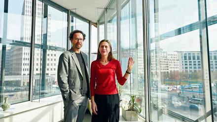 Carlo Chatrian und Mariette Rissenbeek in ihren neuen Büroräumen am Potsdamer Platz.