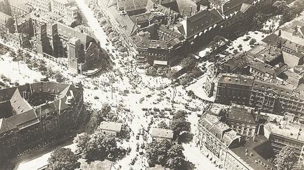 Als Berlin zu Groß-Berlin wurde. Der Potsdamer Platz 1919, auf einer Luftaufnahme der Fluggesellschaft Aero Lloyd. 