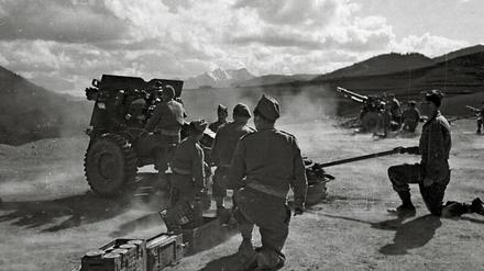 Szene aus dem griechischen Bürgerkrieg im Mai 1948. 