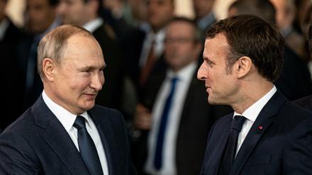 Russlands Präsident Wladimir Putin und Frankreichs Präsident Emmanuel Macron.