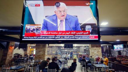 Absage mit Ansage: Mahmud Abbas verkündet, dass die Wahlen verschoben werden.