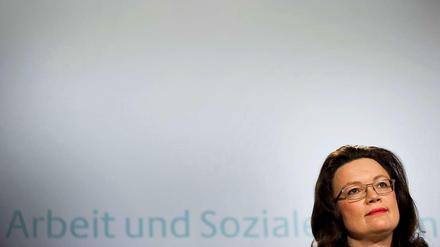 Sozialministerin Andrea Nahles (SPD).