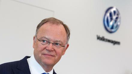 Stephan Weil Ende Juli 2017 bei einer Aufsichtsratssitzung von VW in Wolfsburg.
