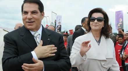 Zine El Abidine Ben Ali und seine Ehefrau Leila Trabelsi.