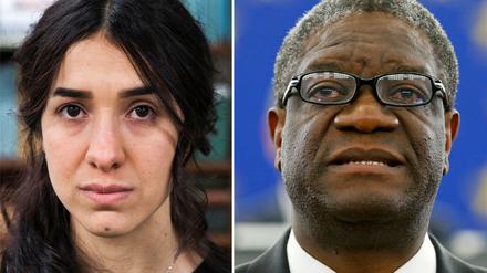 Geehrt für ihren Einsatz: Die jesidische Aktivistin Nadia Murad und der kongolesische Arzt Denis Mukwege.