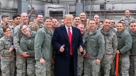 Der US-Truppenabzug aus Deutschland soll kommen: US-Präsident Donald Trump in Ramstein