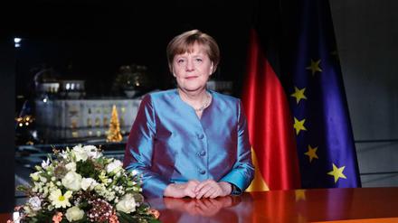 Angela Merkel bei ihrer jährlichen Neujahrsansprache.