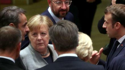 Angela Merkel am Freitag in Brüssel im Kreis ihrer EU-Kollegen.