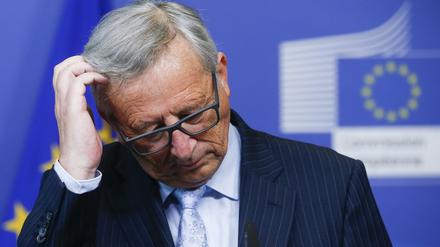Nachdenken über Griechenland. Auch EU-Kommissionschef Jean-Claude Juncker wollte sich am Sonntag nicht zum griechischen Ergebnis äußern. 