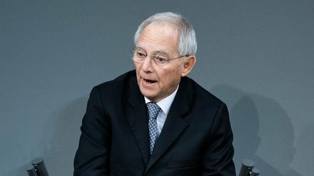 Der Präsident des deutschen Bundestages Wolfgang Schäuble (CDU).