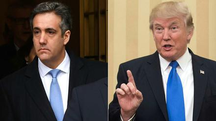 Trumps Ex-Anwalt Michael Cohen (links) und Donald Trump, Präsident der USA.