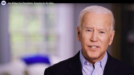 Mit einem dreieinhalbminütigen Video verkündet Joe Biden seine Präsidentschaftskandidatur.