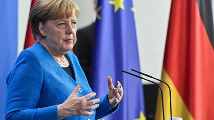 Bundeskanzlerin Angela Merkel spricht sich gegen die Aufhebung des Patentschutzes für Corona-Impfstoffe aus.