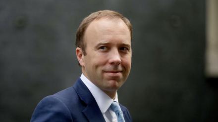 Matt Hancock, Gesundheitsminister von Großbritannien, verlässt die 10 Downing Street.