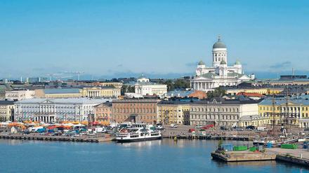 Eine Stadt macht sich schön. Helsinki boomt. Im weriteren Hafengebiet (hier nicht zu sehen) entstehen neue, attraktive Wohnviertel. 